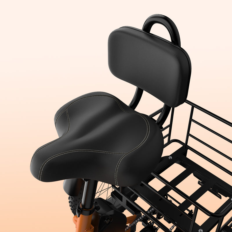 Gewatteerd ergonomisch zadel met rugleuning
